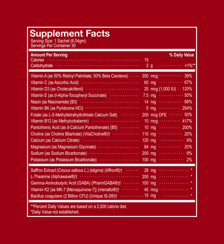 maybe an image about nutrition facts for Midlife Essentials