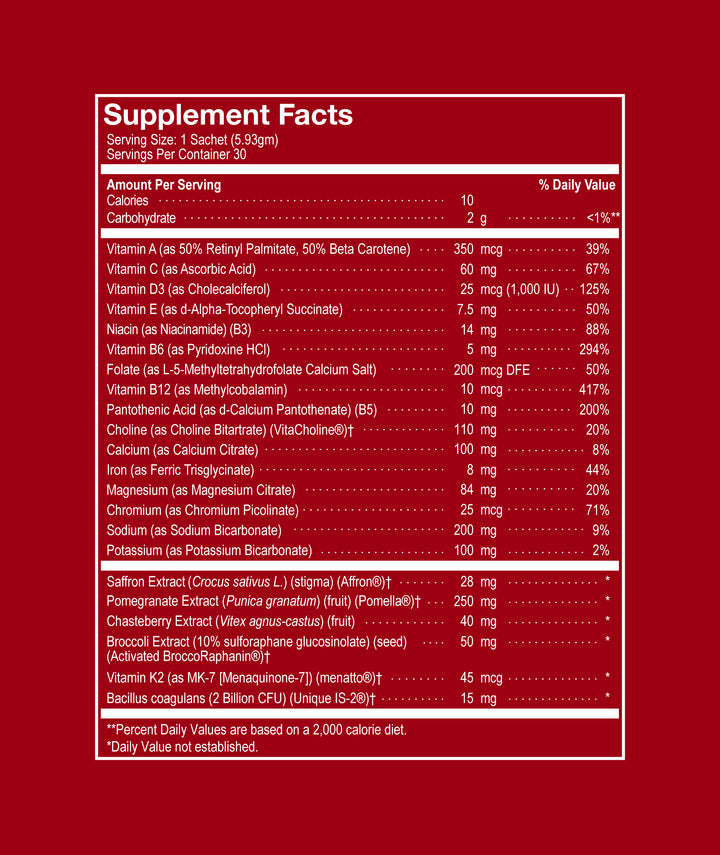 maybe an image about nutrition facts for Primary Essentials