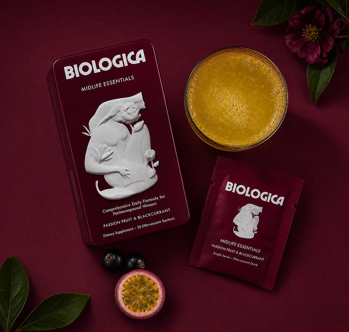 Woman enjoying her morning supplement ritual
