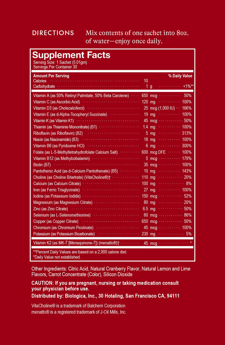 maybe an image about nutrition facts for Prenatal Essentials